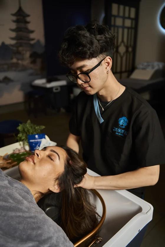 A calming Zelene head spa treatment